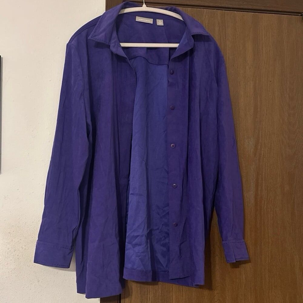 Nordstrom Button Up Jacket // Deep Lilac Purple - Women’s XL